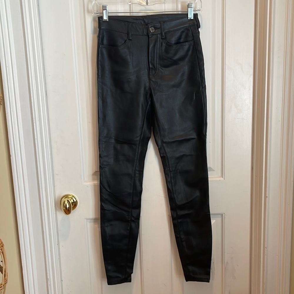 Free people black (fake) leather pants